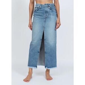 ASKK NY Denim Maxi Jean Skirt in Berkeley 26